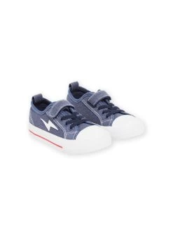 Baskets En Toile Denim Avec Patch éclair