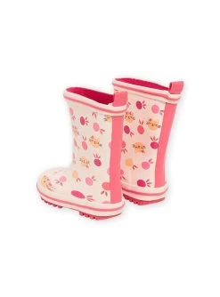 Bottes De Pluie Roses à Imprimé Chats Et Fruits -Dpam 23KK3711D0C 030 14