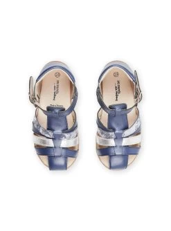 Sandales Montantes Bleu Marine En Cuir -Dpam 23KK3766D0E 070 12