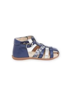Sandales Montantes Bleu Marine En Cuir -Dpam 23KK3766D0E 070 13