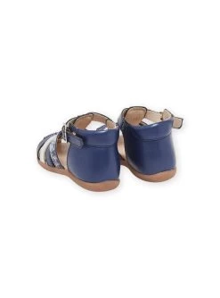 Sandales Montantes Bleu Marine En Cuir -Dpam 23KK3766D0E 070 14
