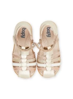 Sandales Dorées En Cuir -Dpam 23KK3768D0E 954 14