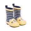 Bottes Jaunes Et Bleu Marine à Imprimé à Rayures Et Motif Tête De Chien -Dpam 23KK3811D0C 010 11