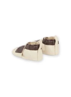 Chaussons En Cuir Beiges à Motif Chien -Dpam 23KK3841D3S 080 13