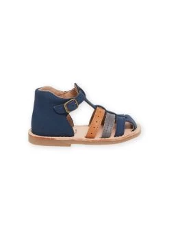 Sandales Bleu Marine En Cuir -Dpam 23KK3861D0E 070 13