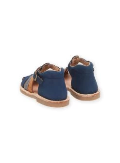 Sandales Bleu Marine En Cuir -Dpam 23KK3861D0E 070 14