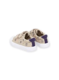 Baskets En Toile Beiges à Imprimé Tigres Et Lions -Dpam 23KK3873D16 080 13