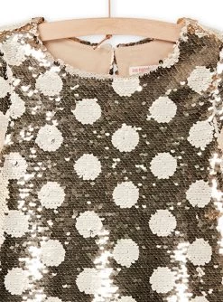 Robe à Imprimé à Pois En Sequins -Dpam 23S90121ROB K008 12