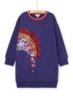 Robe Sweat à Motif Arc-en-ciel En Sequins -Dpam 23S901L2ROB 703 11