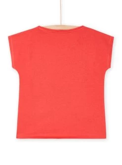 T-shirt Rouge à Animation Flamants-rose Et Fleurs 7 T-shirt Rouge à Animation Flamants-rose Et Fleurs -Dpam 23S901L2TMC F503 13