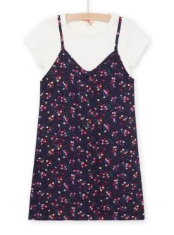 Robe à Imprimé Fleuri Avec T-shirt Intégré