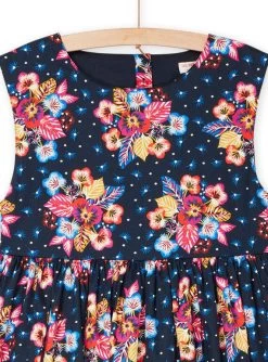 Robe Noire à Imprimé Fleuri -Dpam 23S901U3ROB C243 12