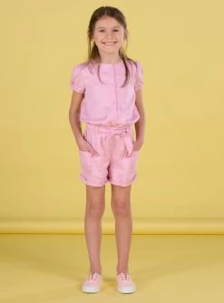 Combishort Rose Ceinturée