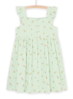 Robe Vert Amande à Mancherons Volantés -Dpam 23S901V3ROB 611 13