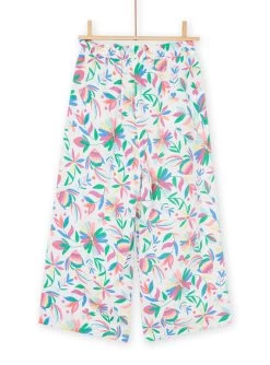 Pantalon Fluide Blanc à Imprimé Fleuri -Dpam 23S901X1PAN 000 13