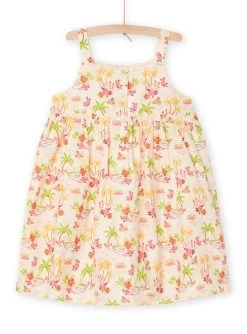 Robe Réversible écrue à Imprimé Exotique Et Motif Girafes -Dpam 23S901Y3ROB 003 14