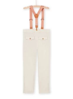 Pantalon Ficelle En Lin à Bretelles -Dpam 23S90222PAN 811 14