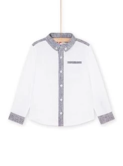 Chemise Blanche En Lin Et Cravate Amovible