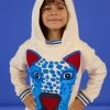 Sweat Crème à Capuche à Motif Léopard -Dpam 23S902N1SWEA 002 1