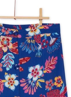 Jupe Longue Bleue à Imprimé Exotique Femme Adulte -Dpam 23S993G1JUP 720 12