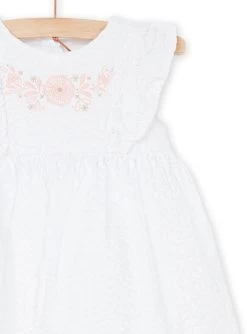 Robe Blanche Froncée -Dpam 23SG09O2ROB 000 12