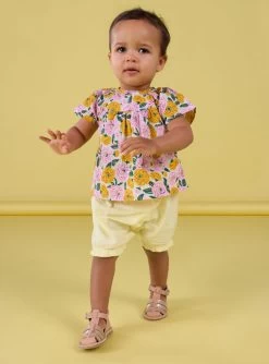 Chemisier Et Bloomer écru Et Violet