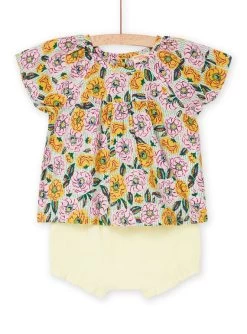 Chemisier Et Bloomer écru Et Violet -Dpam 23SG09V1ENS 001 11