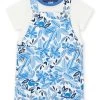 T-shirt Et Salopette Craie à Imprimé Fleuri -Dpam 23SG10W1ENS 632 11