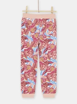 Jogging Rose Et Bleu à Imprimé Fleuri Fille -Dpam 23W901B2JGB 003 13