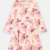 Robe Rose à Imprimé Tropical Fille