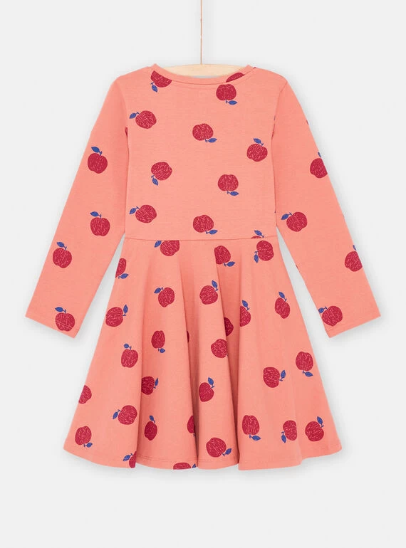 Robe Terracotta à Imprimé Pomme Fille 5 Robe Terracotta à Imprimé Pomme Fille – Bild 3