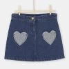 Jupe Bleue En Jean Fille -Dpam 23W901I1JUP K005 11