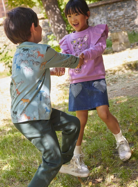 Jupe Bleue En Jean Fille 4 Jupe Bleue En Jean Fille – Bild 2