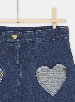 Jupe Bleue En Jean Fille 7 Jupe Bleue En Jean Fille -Dpam 23W901I1JUP K005 13