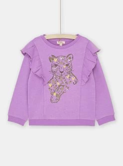 Sweat Parme Foncé Fille