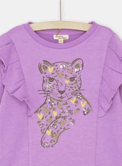 Sweat Parme Foncé Fille -Dpam 23W901I1SWE 329 13