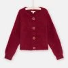 Cardigan Prune à Paillettes Fille -Dpam 23W901M2CAR 709 11