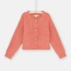 Cardigan Terracotta à Paillettes Fille