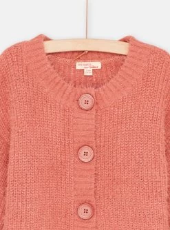 Cardigan Terracotta à Paillettes Fille -Dpam 23W901M5CAR E415 13