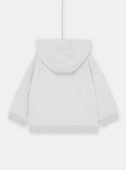 Haut De Jogging Gris Chiné à Capuche Garçon -Dpam 23W902B4JGH J922 13