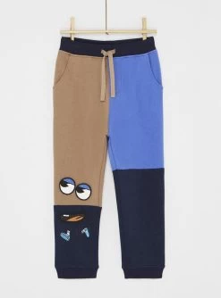 Bas De Jogging Bleu Et Marron Garçon