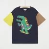 T-shirt Bleu Nuit à Animation Dinosaure Garçon -Dpam 23W902H2TMC 705 11