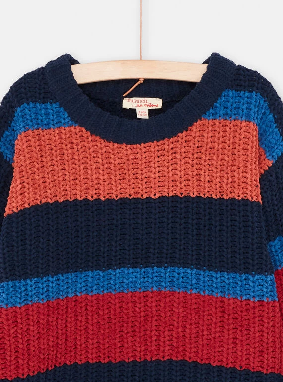 Pull Multicolore à Rayures Garçon 4 Pull Multicolore à Rayures Garçon – Bild 2
