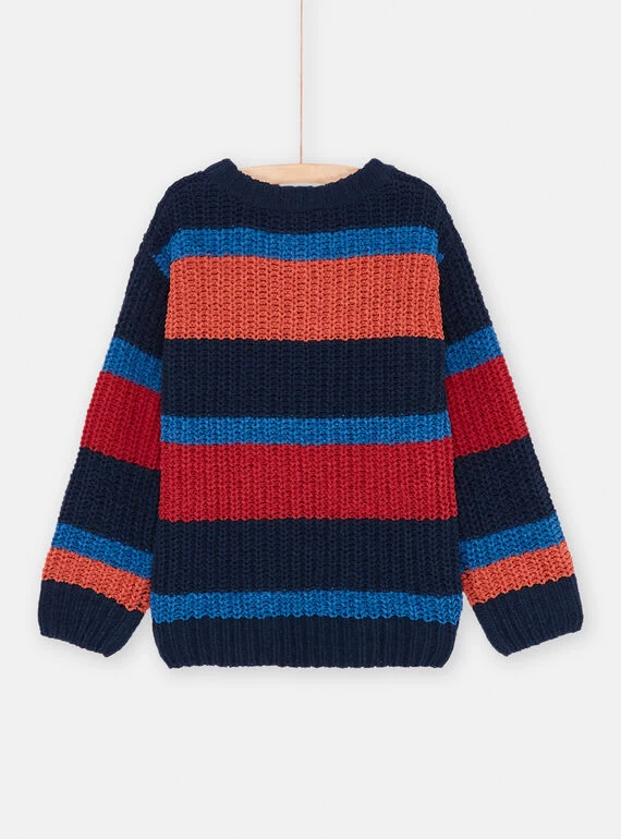 Pull Multicolore à Rayures Garçon 5 Pull Multicolore à Rayures Garçon – Bild 3