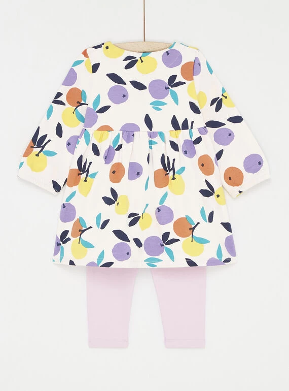 Ensemble Robe Et Legging écru Et Rose Pâle Bébé Fille 6 Ensemble Robe Et Legging écru Et Rose Pâle Bébé Fille – Bild 4