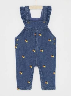 Salopette Bleue En Denim Bébé Fille