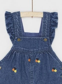 Salopette Bleue En Denim Bébé Fille -Dpam 23WG09H1SAL P274 13