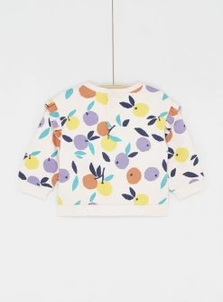 Sweat Rose Pâle à Imprimé Fruits Bébé Fille -Dpam 23WG09H1SWE 301 13