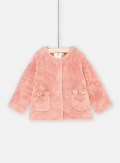 Cardigan Litchi En Soft Boa Réversible Bébé Fille