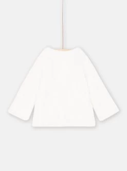 Cardigan écru En Soft Boa Réversible Bébé Fille -Dpam 23WG09M3CAR 001 13